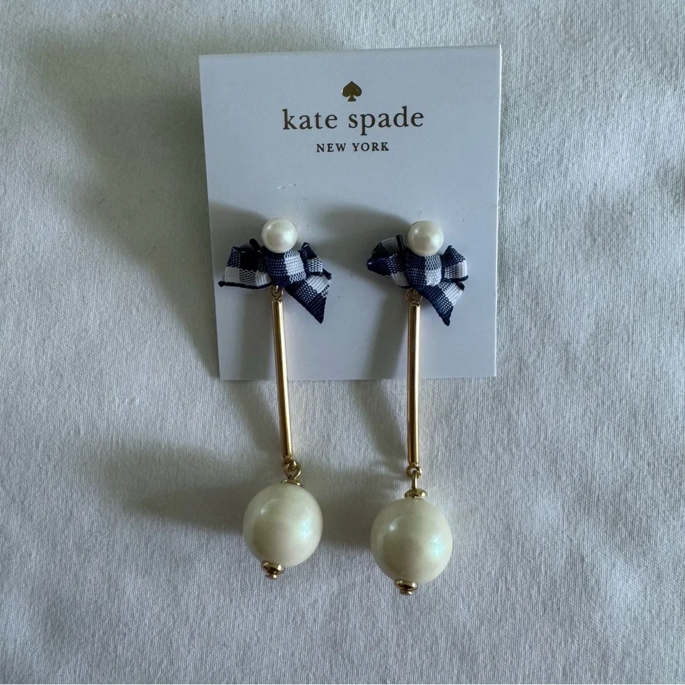 Kate Spade New York Pretty Pearly Drop Earrings – Navy Multi